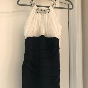 NWT Dressy Black and Cream Bodycon Dress